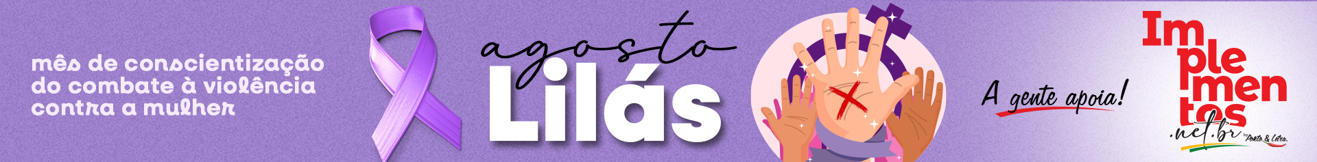 Banner Agosto Lilás 2025