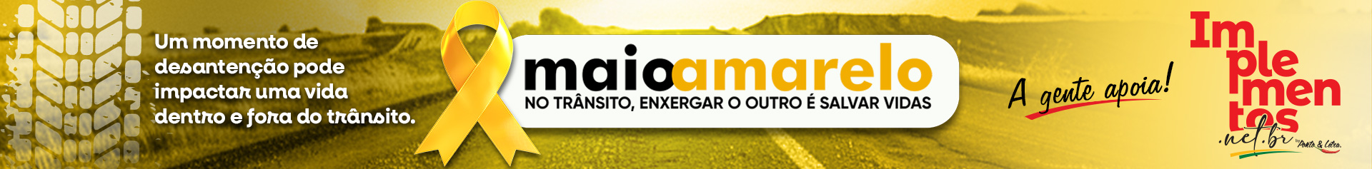 Banner Maio Amarelo 2026
